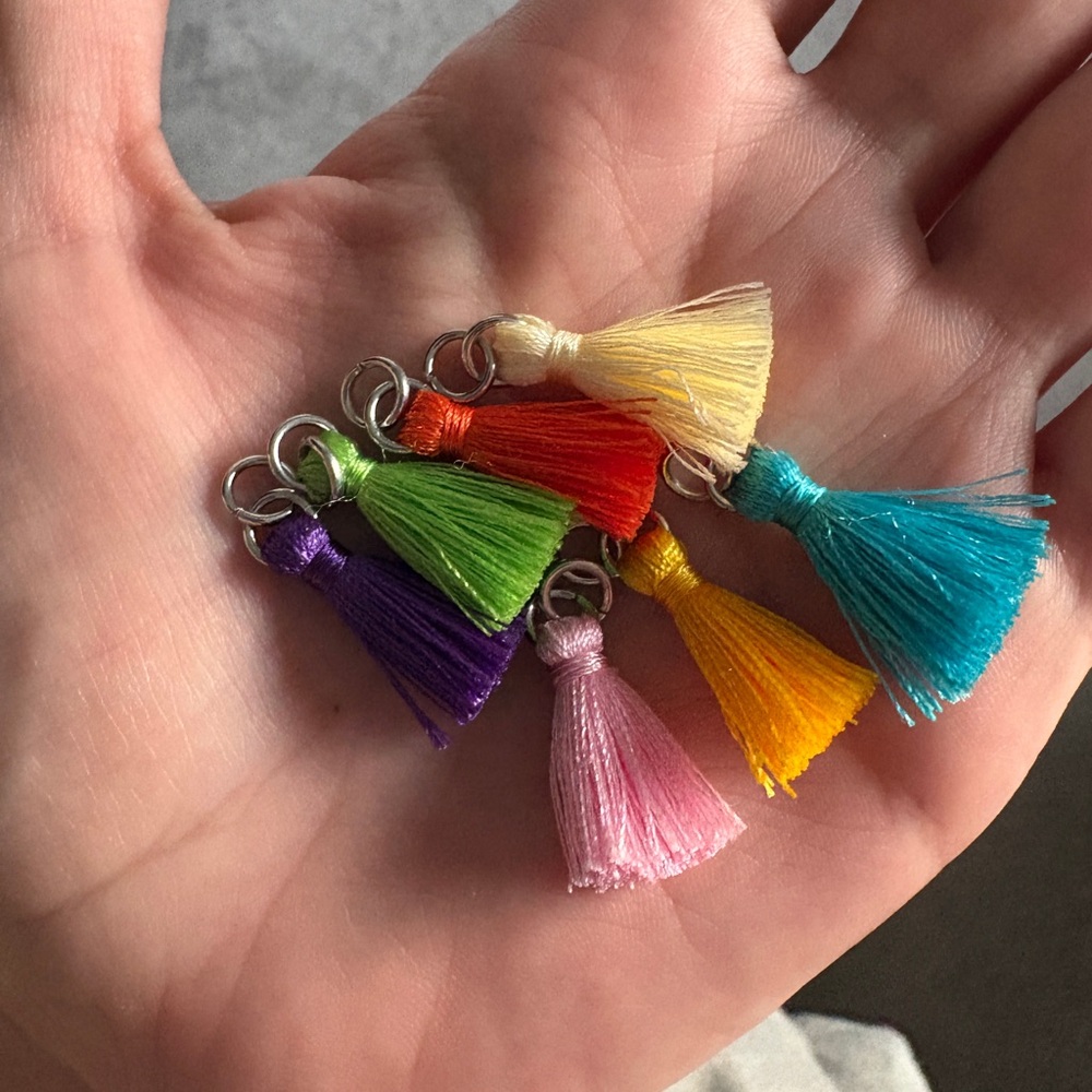 11 Multicolored Tassels